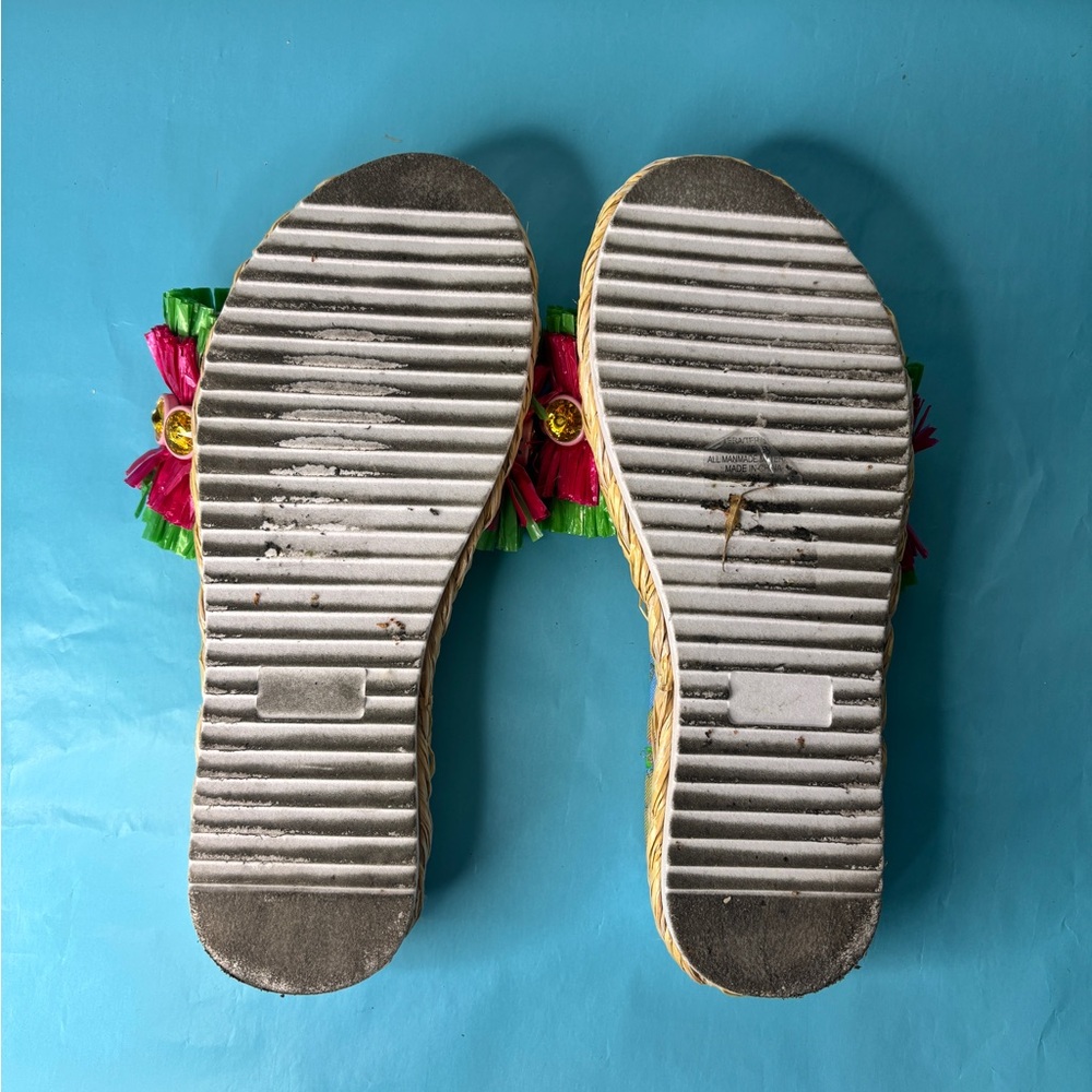 Betsey Johnson Embellished Platform Slide Sandals Size 7.5 - Picture 8 of 11